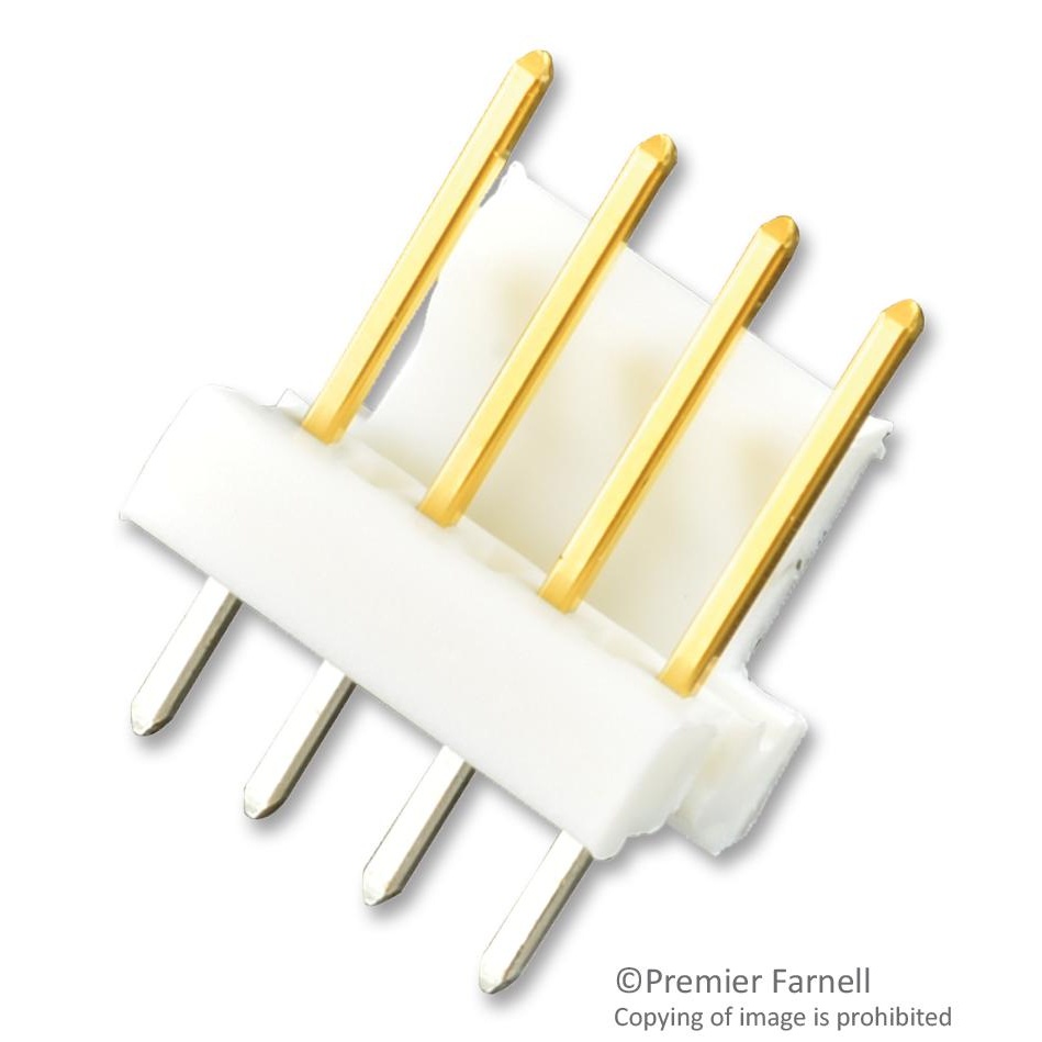 WIRE-BOARD CONNECTOR HEADER 4 POSITION 3-641215-4. AMP