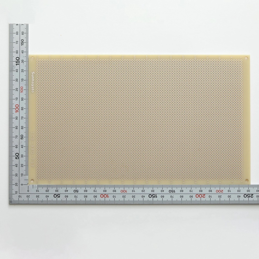 ユニバーサル基板 鉛フリー 片面 ガラスエポキシ 232×137mm【ICB-98G-PBF】