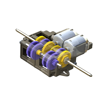 ダブルギヤボックス(左右独立4速タイプ) ITEM70168 TAMIYA製｜電子部品 