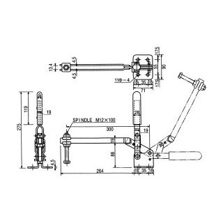 ハンドル立型トグルクランプ No.J2-B【KCJ2B】