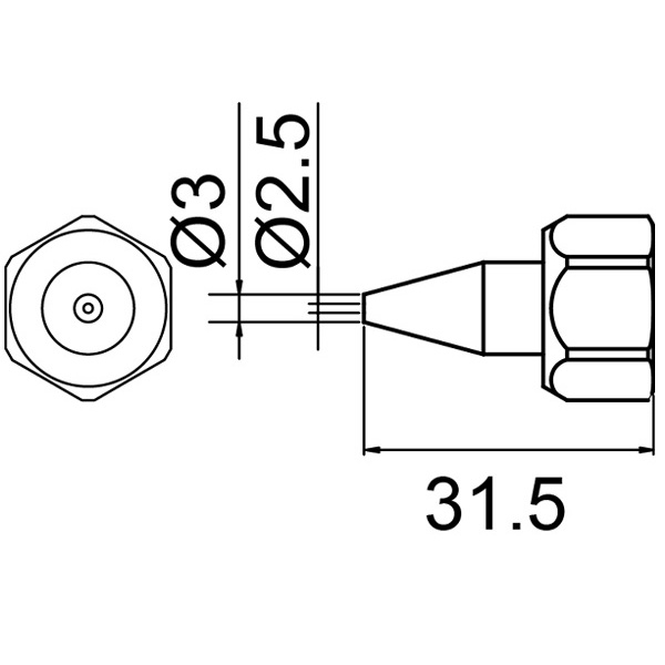 包装業務向ホットメルト塗布器 交換ノズル【801-N-2.5】