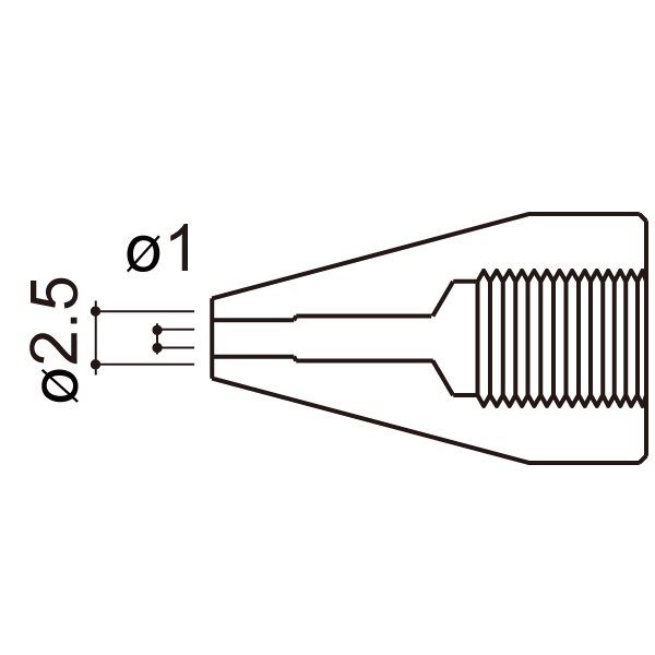 白光 ノズル1.0MM A1500 wgteh8f ノズル 1.0mm 815/816用 A1500 HAKKO製｜電子部品・半導体通販のマルツ