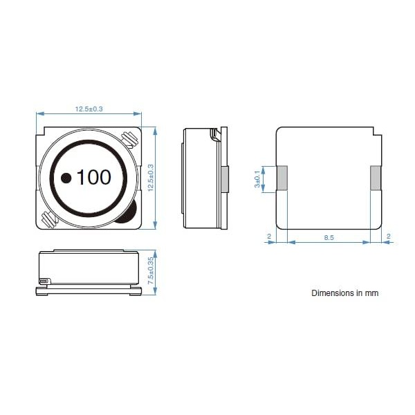 巻線型インダクタ【SLF12575T-5R6N6R3-PF】