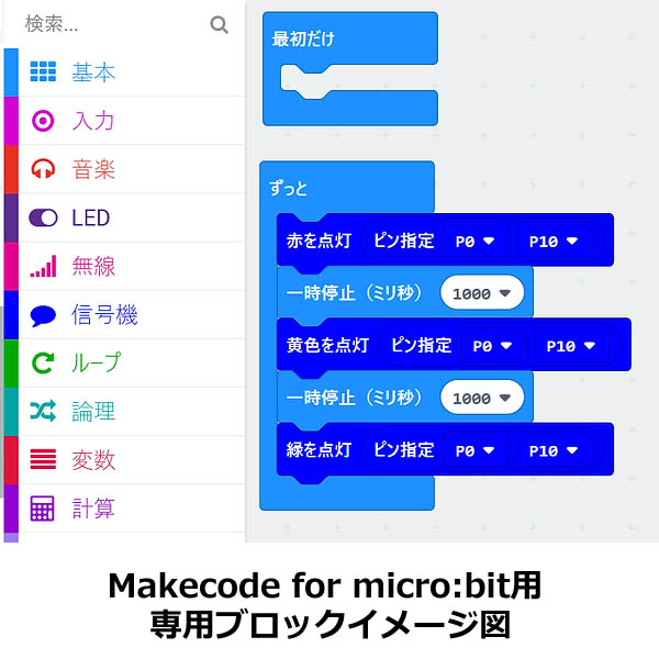 Groveコネクタ付き信号機モジュール(micro:bit対応)【TECHNOALTA-SIGNAL】