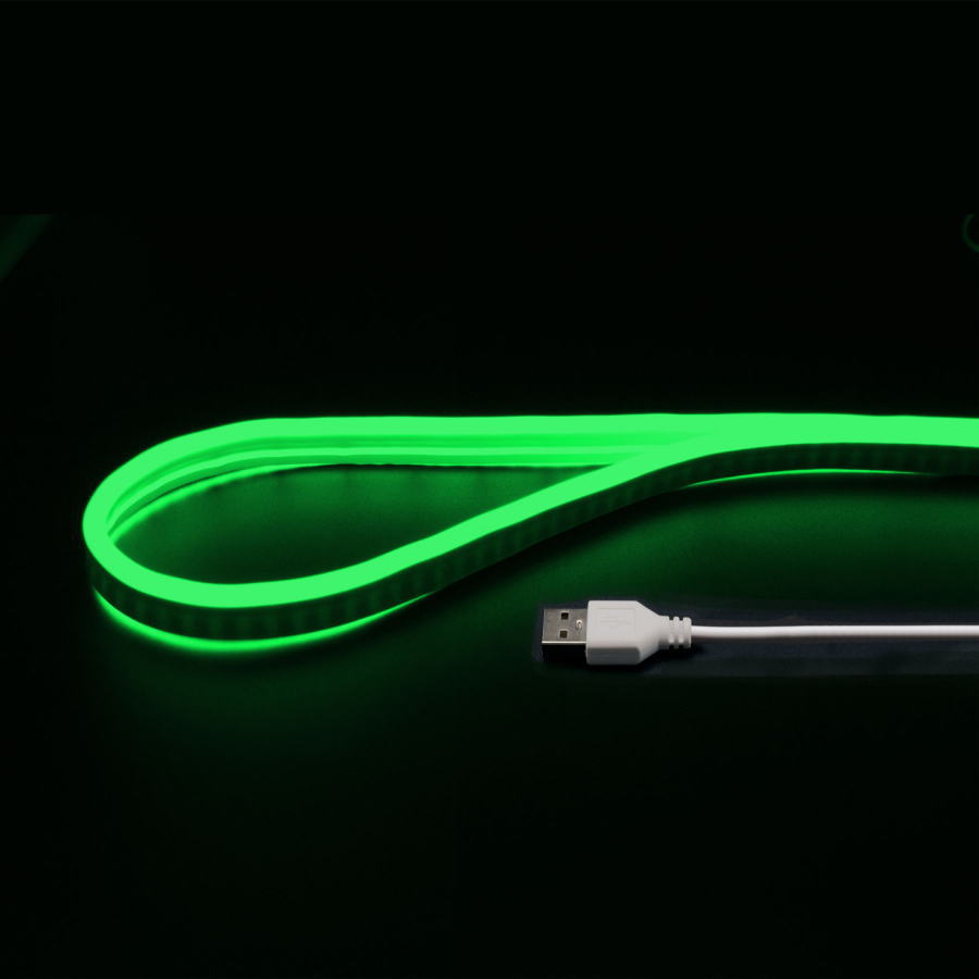 USBネオンチューブライト(2m、グリーン)【NEONLT2M-GR】