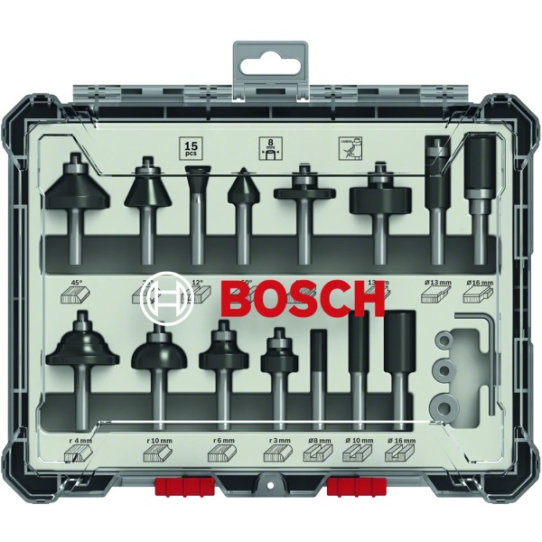 ルーター・トリマービットセット(ミックス15本) BOSCH-2607017471 ボッシュ製｜電子部品・半導体通販のマルツ