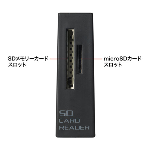 USB3.2 Gen1 カードリーダー(読み込み専用)【ADR-3MSRO1BK】
