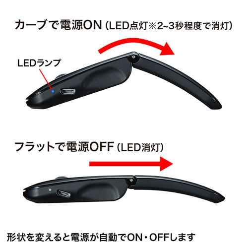 静音Bluetooth5.0 IR LEDマウス【MA-BTIR116BKN】