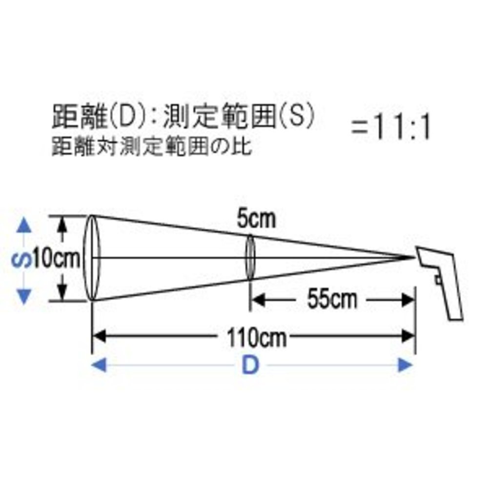 赤外線放射温度計 一般(ISO)校正付(検査成績書+トレサビリティ体系図)【AD5611A-00A00】
