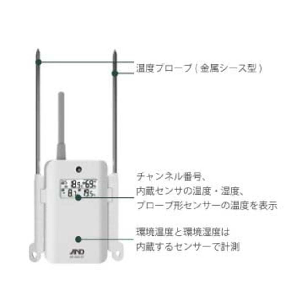 ワイヤレス･マルチチャンネル温湿度計(子機)AD5663-01 一般(ISO)校正付(検査成績書+トレサビリティ体系図)【AD5663-01-00A00】