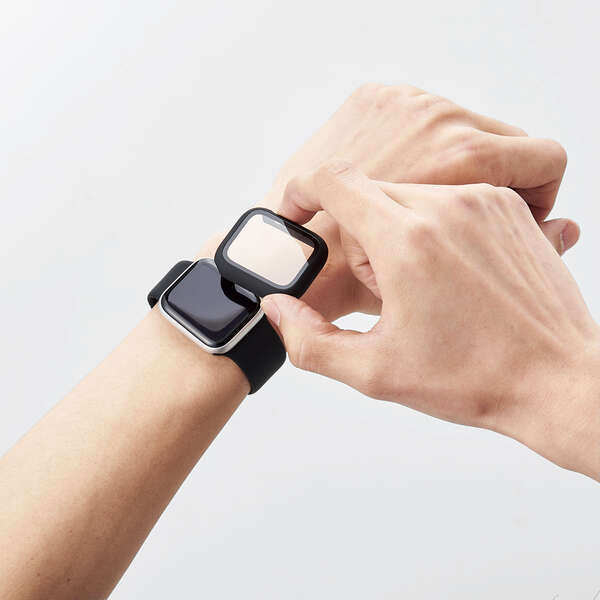 Apple Watch用フルカバーケース プレミアムガラス(40mm)【AW-40CSPCGBK】