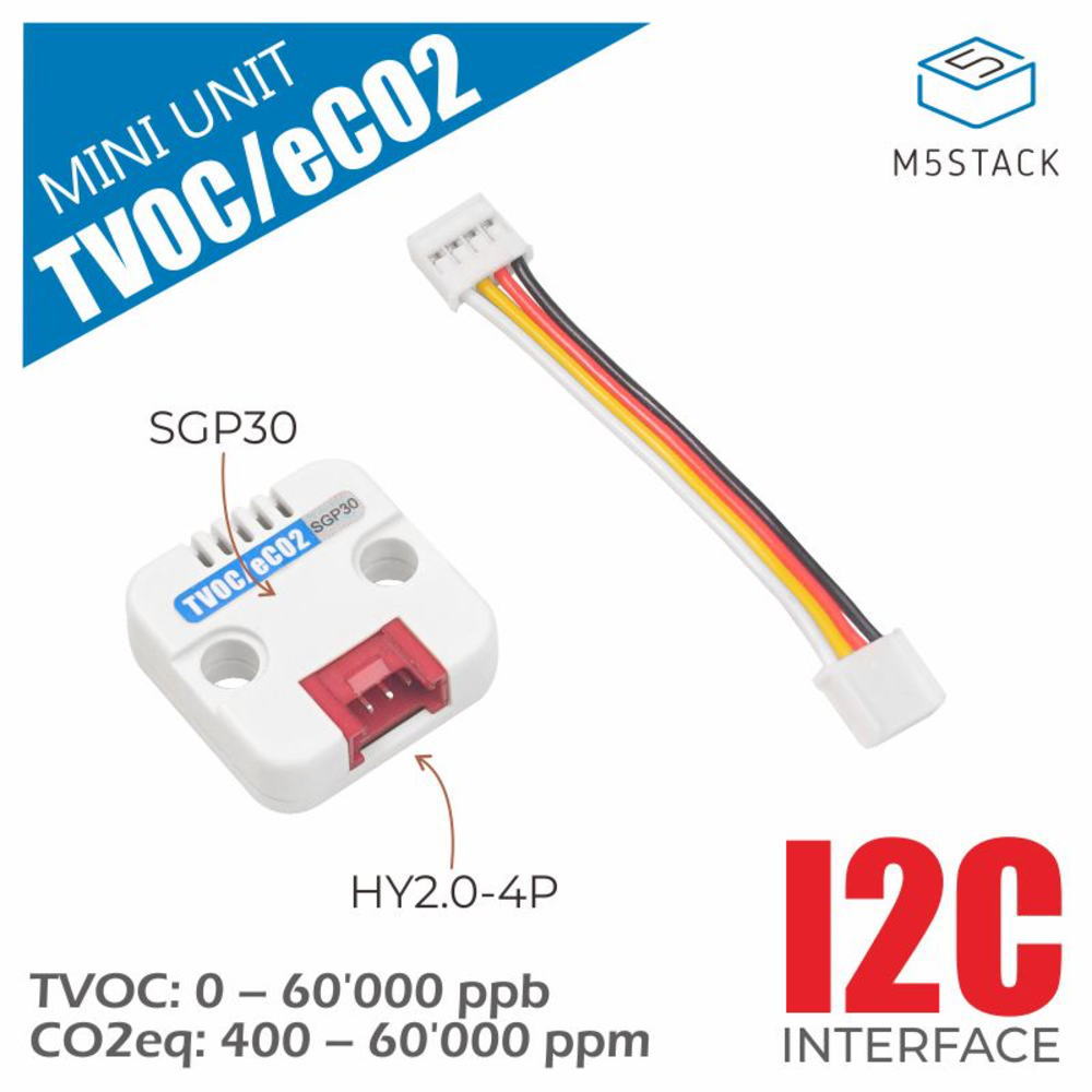 M5Stack用TVOC/eCO2 ガスセンサーユニット【M5STACK-U088】