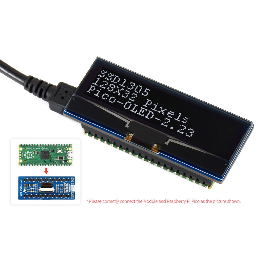 Raspberry Pi Pico用2.23インチOLEDディスプレイ【WAVESHARE-19750】