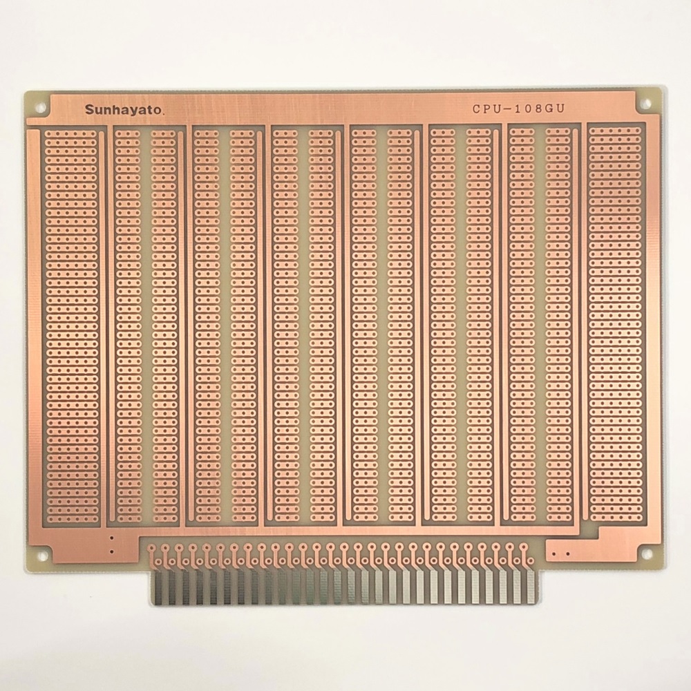 4mmピッチ端子付きユニバーサル基板(両面、150×185mm)【CPU-108GU】