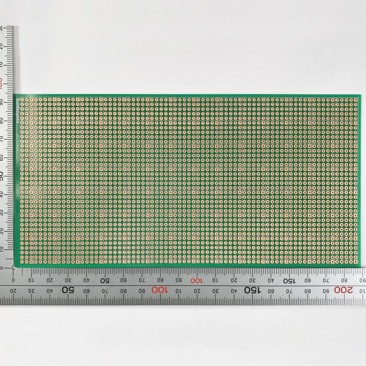 薄型ユニバーサル基板(両面ガラスエポキシ 2.54mmピッチ 95×190mm)【UB-THN04】