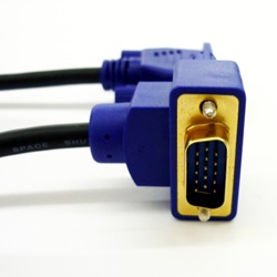 VGAケーブル 10m(片側L型コネクター)【EM-VGA-SL-10M】