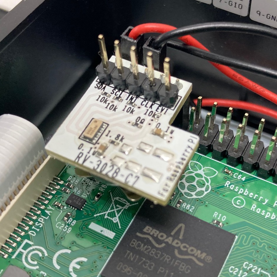 Raspberry Pi用超低消費電流リアルタイムクロックモジュール基板【RV3028-RASPI】