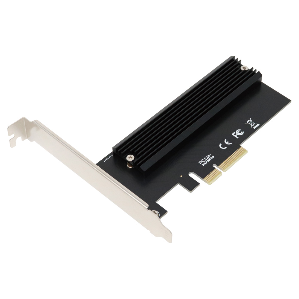 ヒートシンク搭載 M.2 NVMe SSD変換PCIeカード【AIF-10】