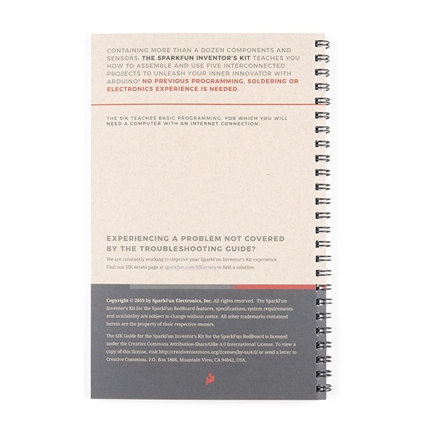 SparkFun Inventor’s Kit Guidebook - v4.1a(書籍)【BOK-15884】