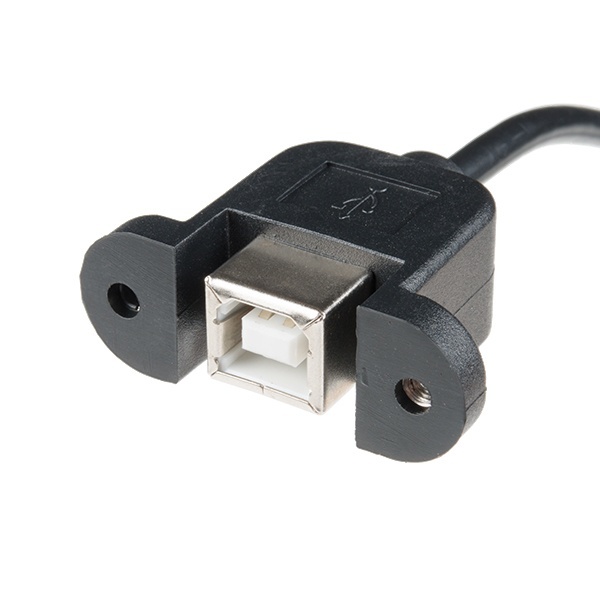 パネルマウントUSB-B - microUSB-Bケーブル(15cm)【CAB-15463】