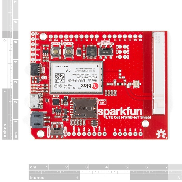 SparkFun LTE CAT M1/NB-IoT Shield - SARA-R4【CEL-14997】