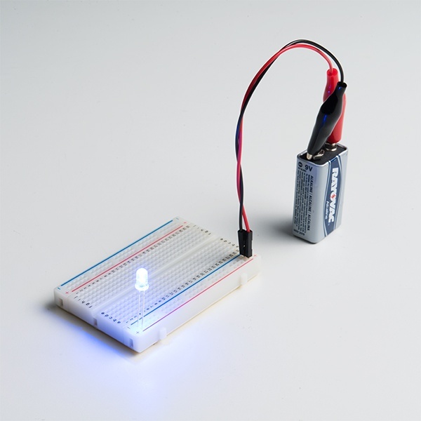 抵抗内蔵LED(5mm 青 25個入り)【COM-14562】