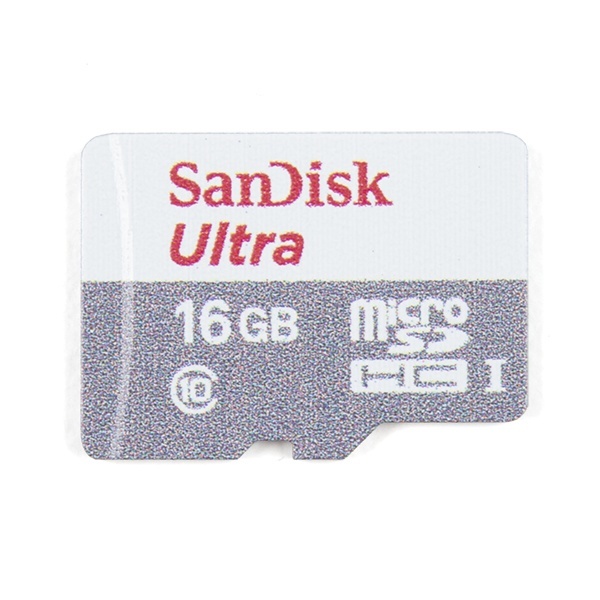 microSD Card - 16GB (Class 10)【COM-15051】
