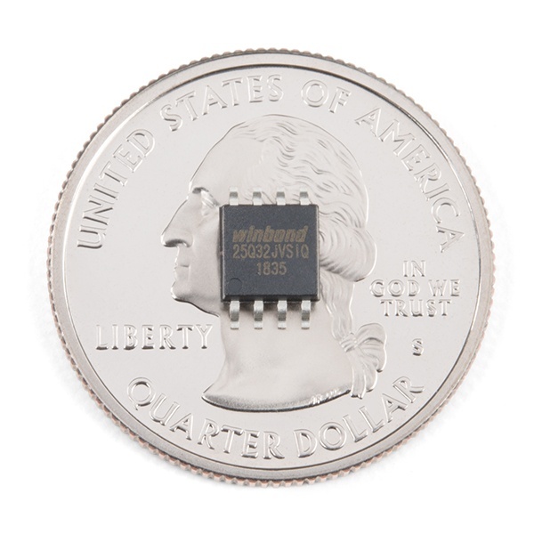 シリアルフラッシュメモリ(W25Q32FV、32Mビット、104MHz、SOIC-8)【COM-15809】