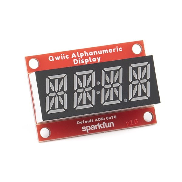 SparkFun Qwiic英数字ディスプレイ(赤)【COM-16916】
