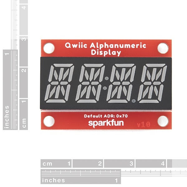 SparkFun Qwiic英数字ディスプレイ(赤)【COM-16916】
