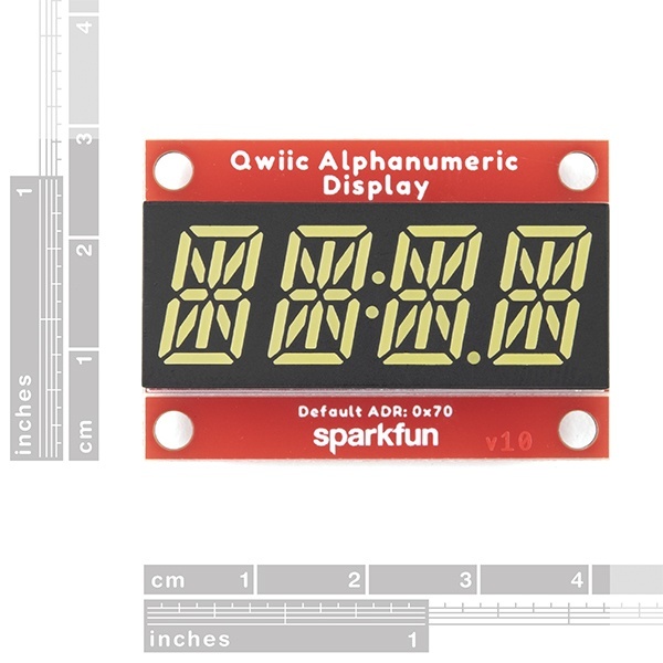 SparkFun Qwiic Alphanumeric Display - White【COM-18565】