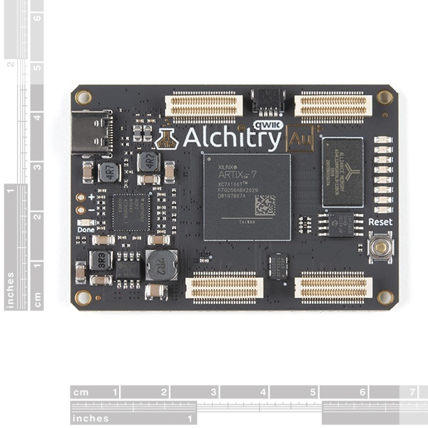 Alchitry Au+ FPGA Development Board (Xilinx Artix 7)【DEV-17514】