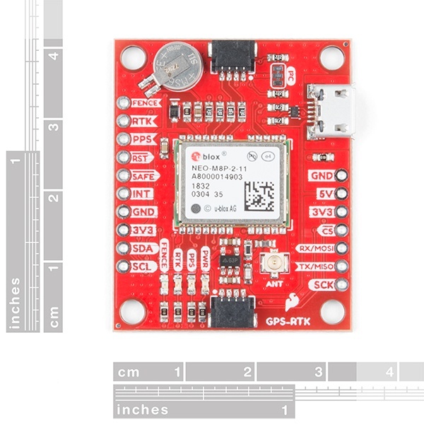 SparkFun GPS-RTK Board - NEO-M8P-2 (Qwiic)【GPS-15005】