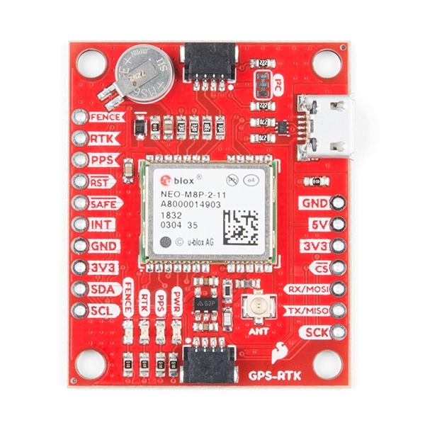 SparkFun GPS-RTK Board - NEO-M8P-2 (Qwiic)【GPS-15005】
