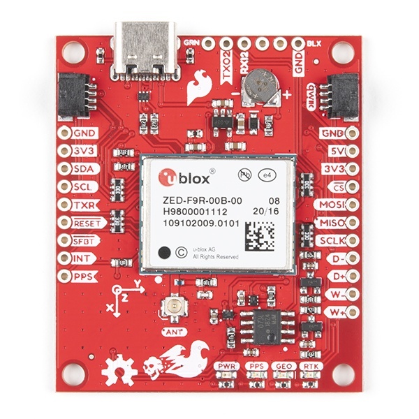 SparkFun GPS-RTK Dead Reckoning Breakout - ZED-F9R (Qwiic)【GPS-16344】