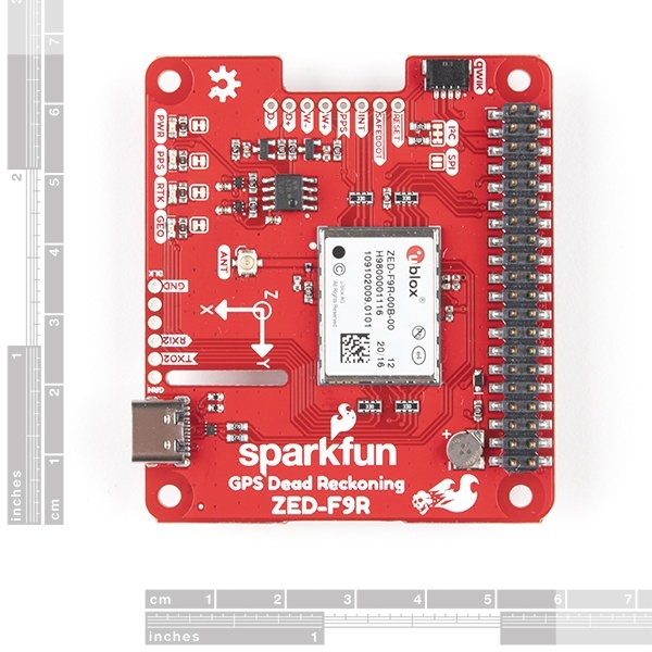 SparkFun GPS-RTK Dead Reckoning pHAT for Raspberry Pi【GPS-16475】