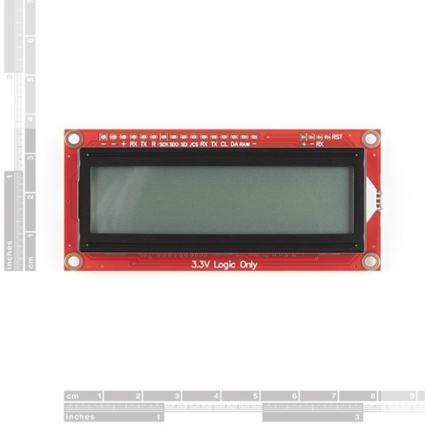 SparkFun 16×2 SerLCDディスプレイ(RGBバックライト、Qwiic)【LCD-16396】