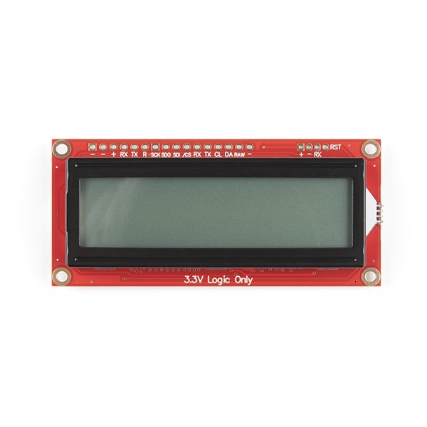 SparkFun 16x2 SerLCD - RGB Backlight (Qwiic)【LCD-16396】