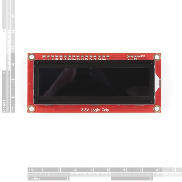 SparkFun 16×2 SerLCDディスプレイ(RGBテキスト、Qwiic)【LCD-16397】