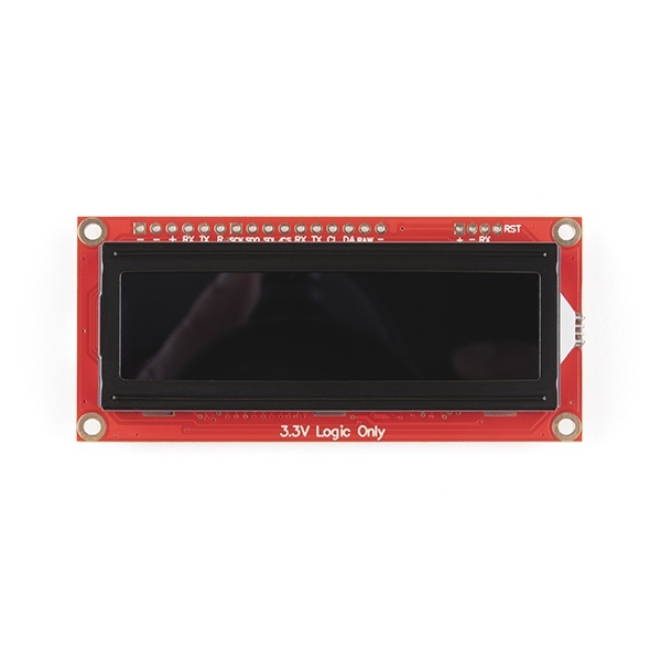 SparkFun 16×2 SerLCDディスプレイ(RGBテキスト、Qwiic)【LCD-16397】