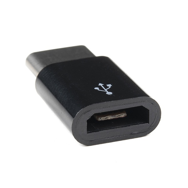 Raspberry Pi Micro USB to USB-C Adapter - Black【PRT-18015】