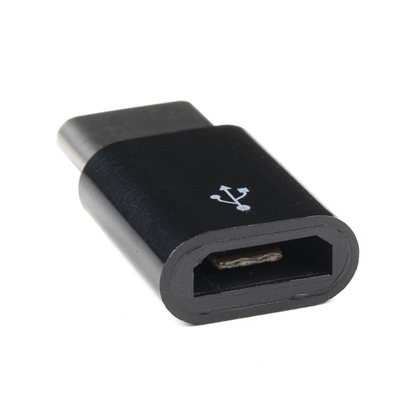 Raspberry Pi用microUSB-USB-C変換アダプター(黒)【PRT-18015】