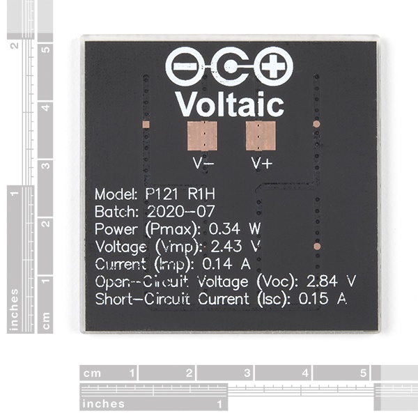 Mini Solar Panel - 0.3 Watt、2 Volt (ETFE)【PRT-18723】