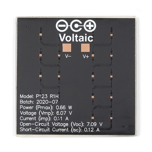 小型ソーラーパネル(0.6W 6V ETFE)【PRT-18725】