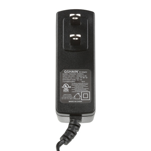 壁用バレルジャック電源アダプタ(DC12V/600mA)【TOL-15313】