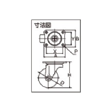 TYGシリーズ 自在 エラストマー車 25mm【TYGE-25】