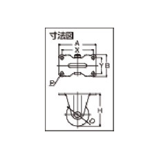低床式 重荷重用 固定 ウレタン車50mm【TYHSUK-50】