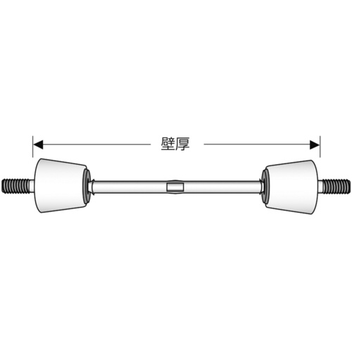 W3/8 セパレーター B型 500mm 10本入【SPB-500-W3/8】