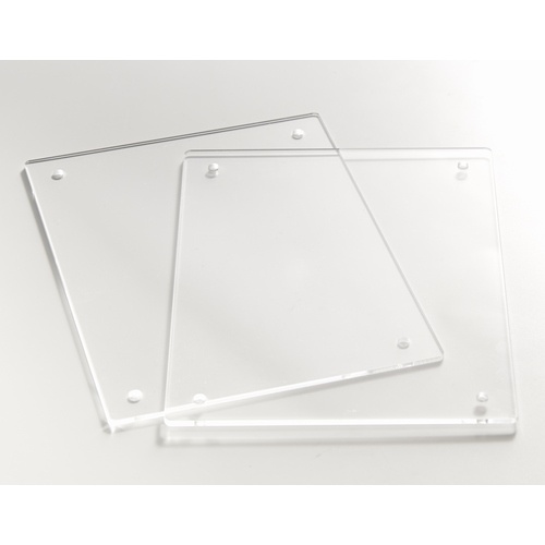 アクリルパネル2枚セット 厚さ2.5mm はがきサイズが入る 5mm穴【AP2.5-PC-5】