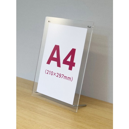 アクリルパネル2枚セット 厚さ2.5mm A4サイズが入る 8mm穴【AP2.5-A4-8】